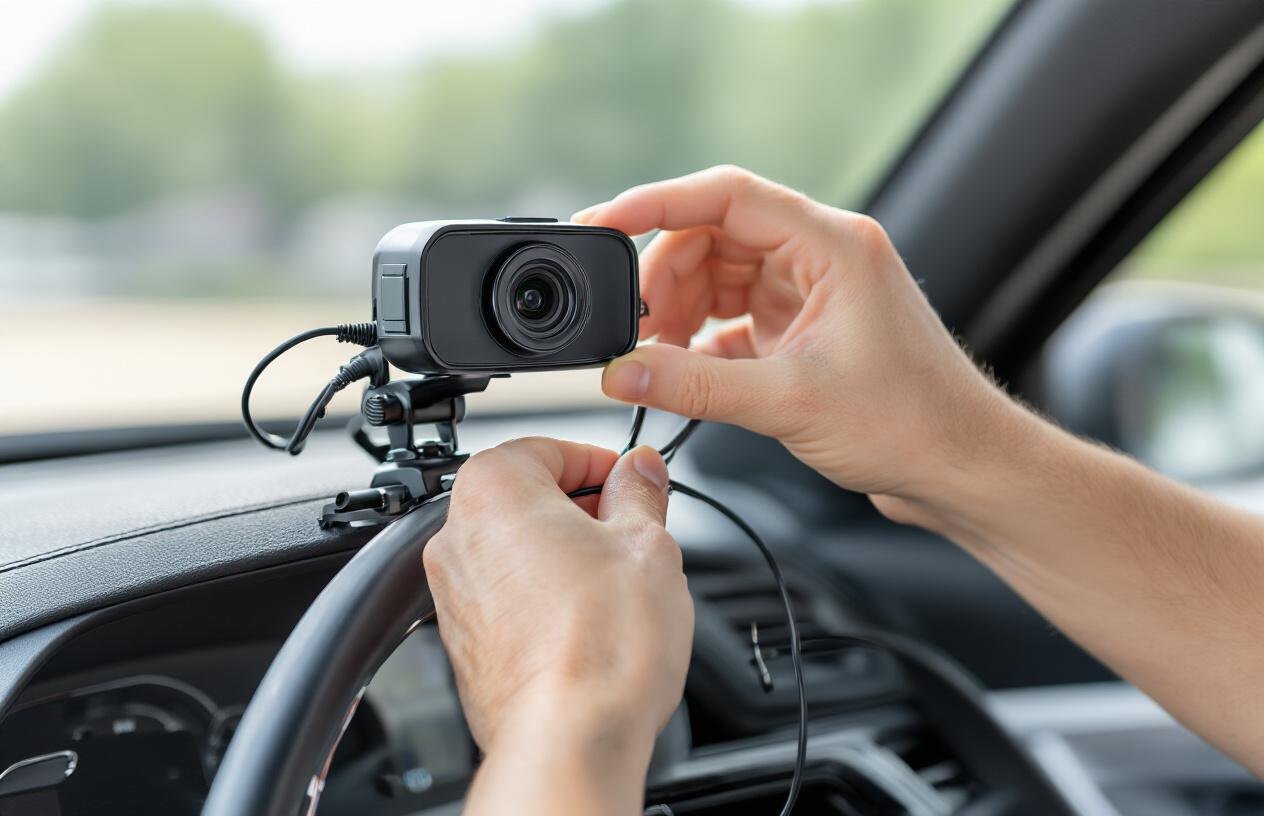 Securing the Dash Cam and Hiding Cables
